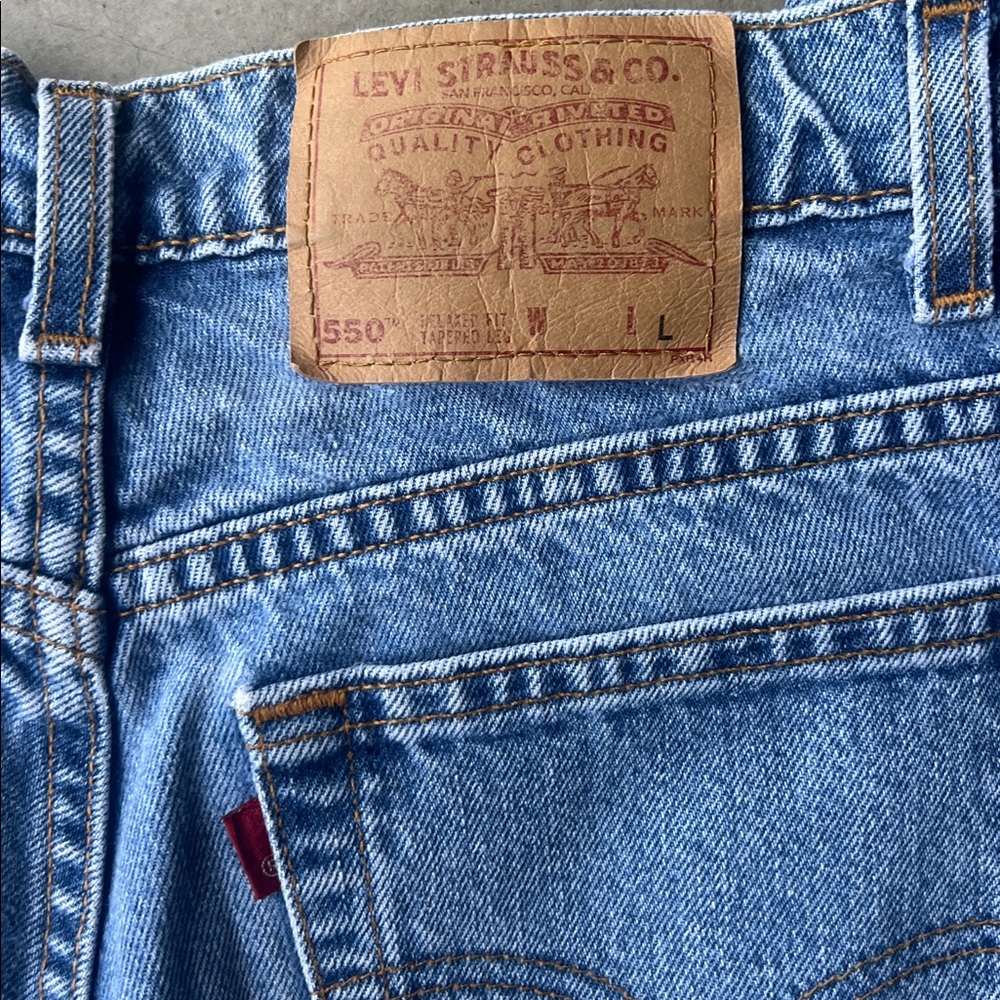 Vtg 90s Levi’s 550 Tapered Fit High Rise Denim Blue Jeans Size 12 Reg 🟩 - Picture 2 of 8